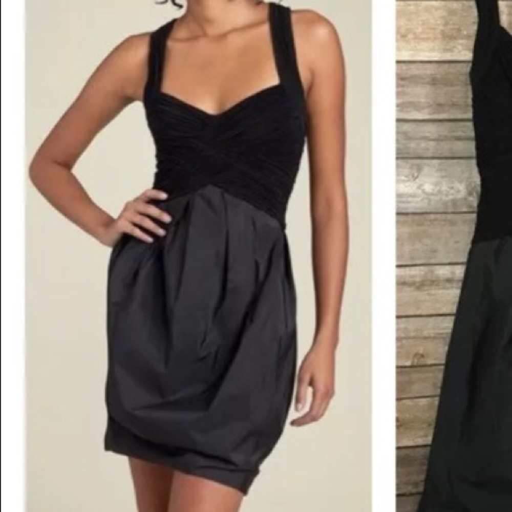 BCBGMAXAZRIA bubble hem black cocktail dress